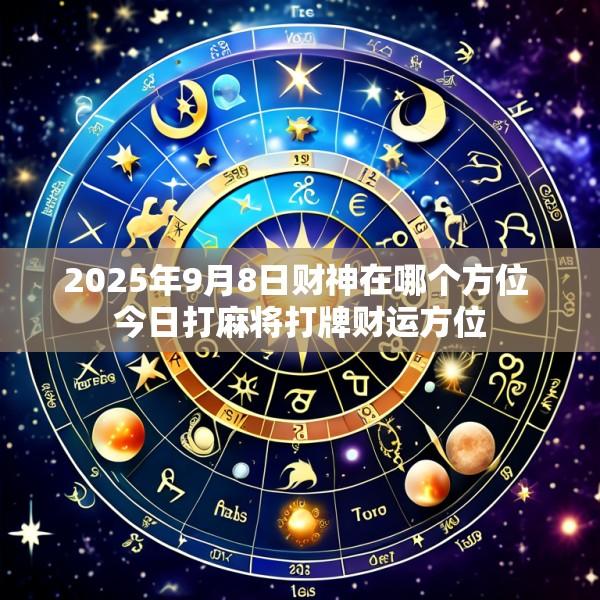 2025年9月8日财神在哪个方位 今日打麻将打牌财运方位