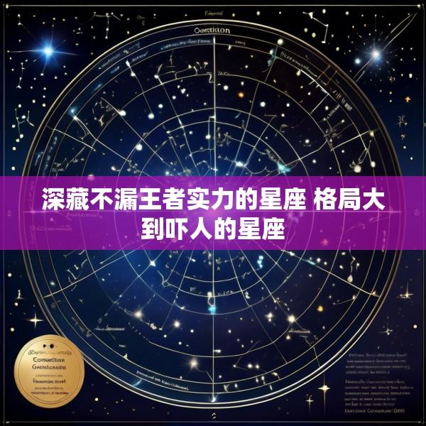 深藏不漏王者实力的星座 格局大到吓人的星座
