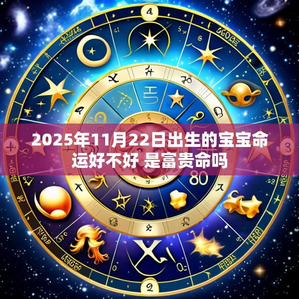 2025年11月22日出生的宝宝命运好不好 是富贵命吗