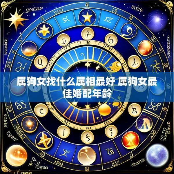 属狗女找什么属相最好 属狗女最佳婚配年龄