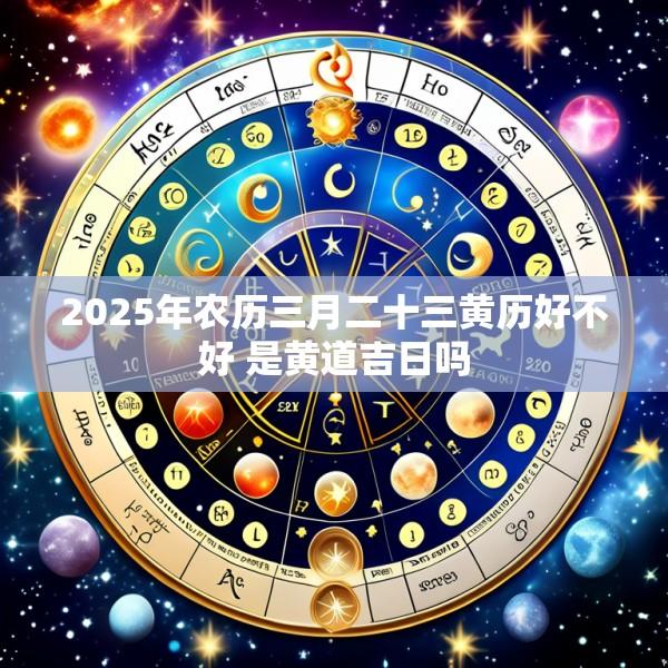 2025年农历三月二十三黄历好不好 是黄道吉日吗