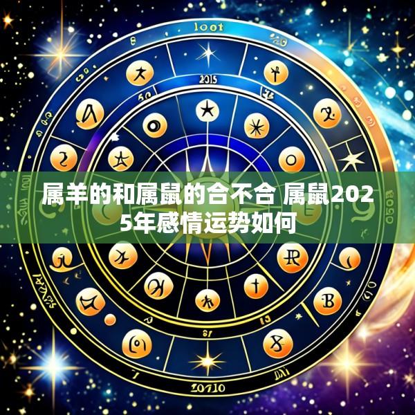 属羊的和属鼠的合不合 属鼠2025年感情运势如何