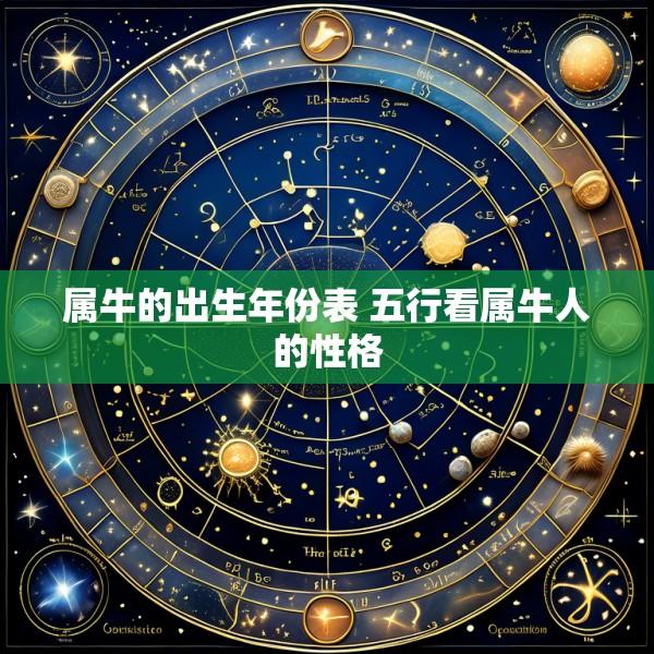 属牛的出生年份表 五行看属牛人的性格