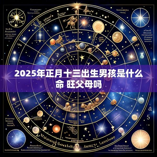2025年正月十三出生男孩是什么命 旺父母吗