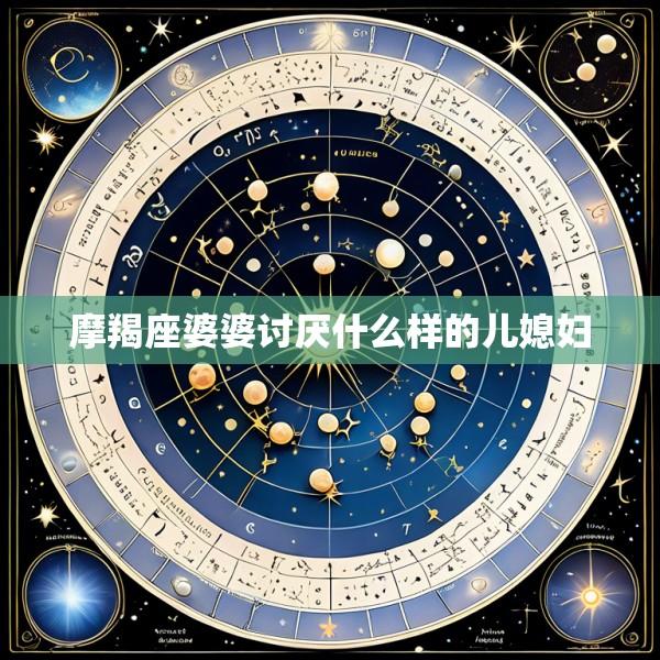 摩羯座婆婆讨厌什么样的儿媳妇