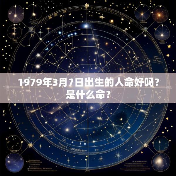 1979年3月7日出生的人命好吗？是什么命？