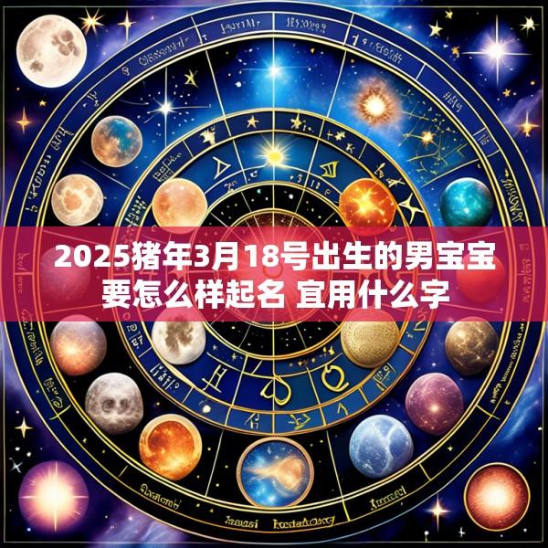 2025猪年3月18号出生的男宝宝要怎么样起名 宜用什么字