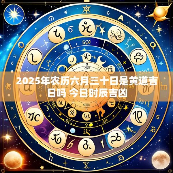 2025年农历六月三十日是黄道吉日吗 今日时辰吉凶