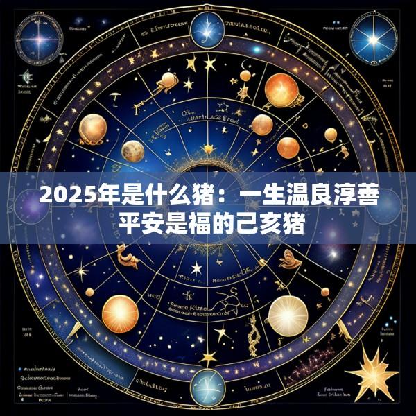 2025年是什么猪：一生温良淳善 平安是福的己亥猪