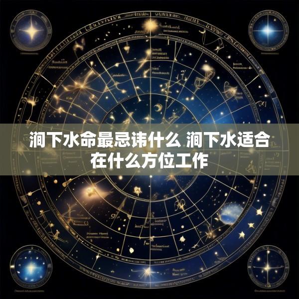 涧下水命最忌讳什么 涧下水适合在什么方位工作