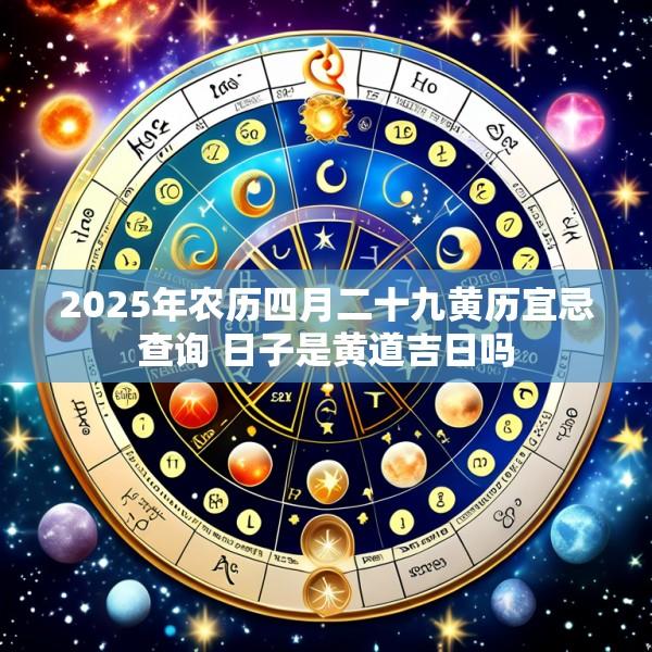 2025年农历四月二十九黄历宜忌查询 日子是黄道吉日吗