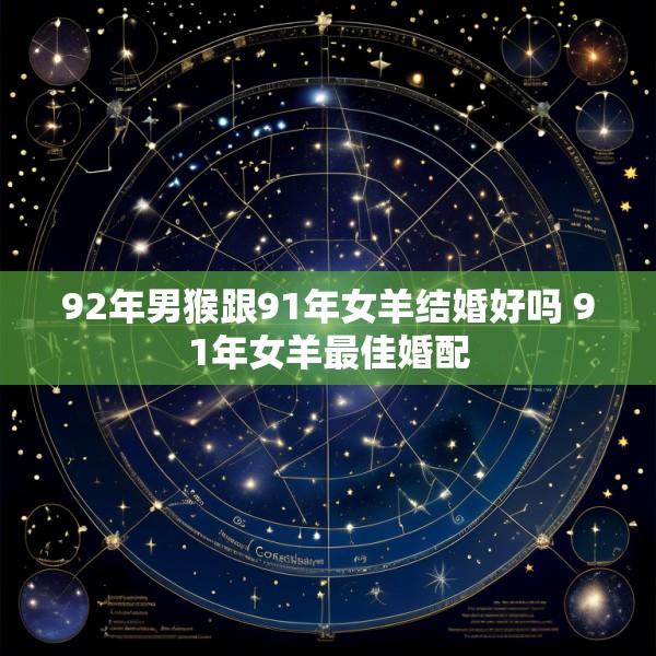 92年男猴跟91年女羊结婚好吗 91年女羊最佳婚配