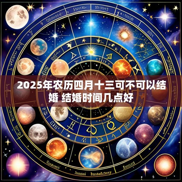 2025年农历四月十三可不可以结婚 结婚时间几点好