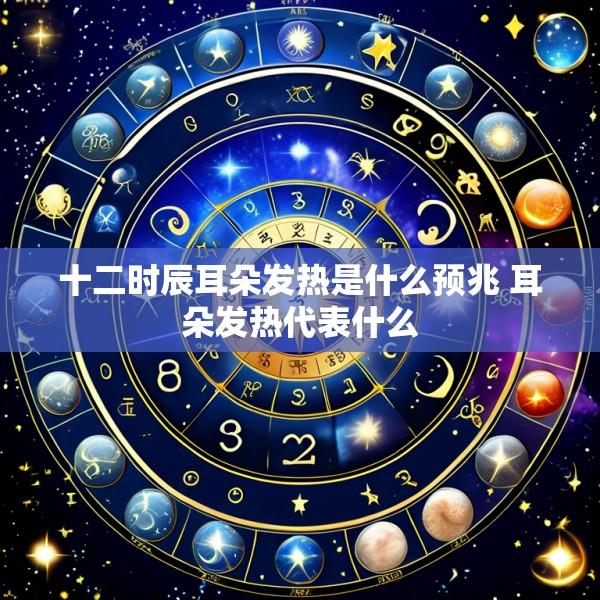 十二时辰耳朵发热是什么预兆 耳朵发热代表什么