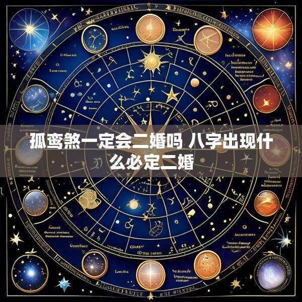 孤鸾煞一定会二婚吗 八字出现什么必定二婚