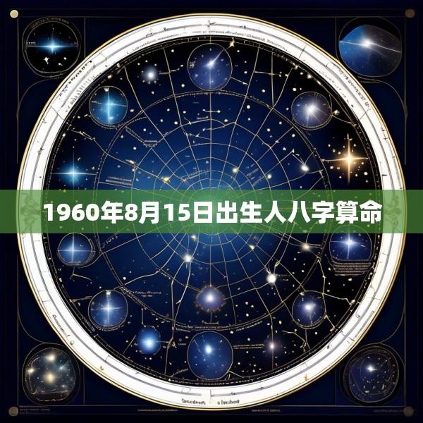 1960年8月15日出生人八字算命