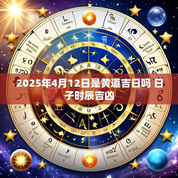 2025年4月12日是黄道吉日吗 日子时辰吉凶