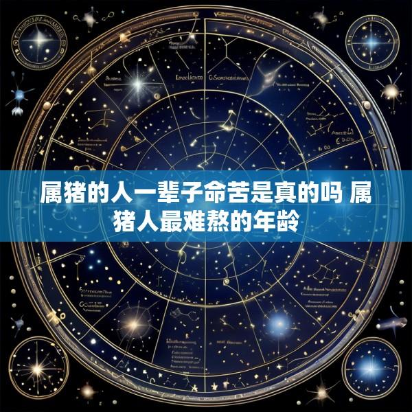 属猪的人一辈子命苦是真的吗 属猪人最难熬的年龄