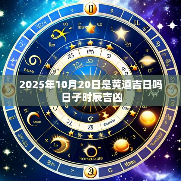 2025年10月20日是黄道吉日吗 日子时辰吉凶
