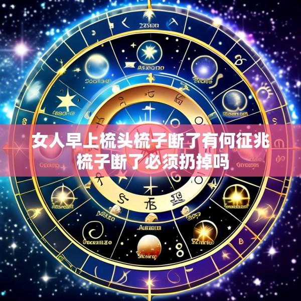 女人早上梳头梳子断了有何征兆 梳子断了必须扔掉吗