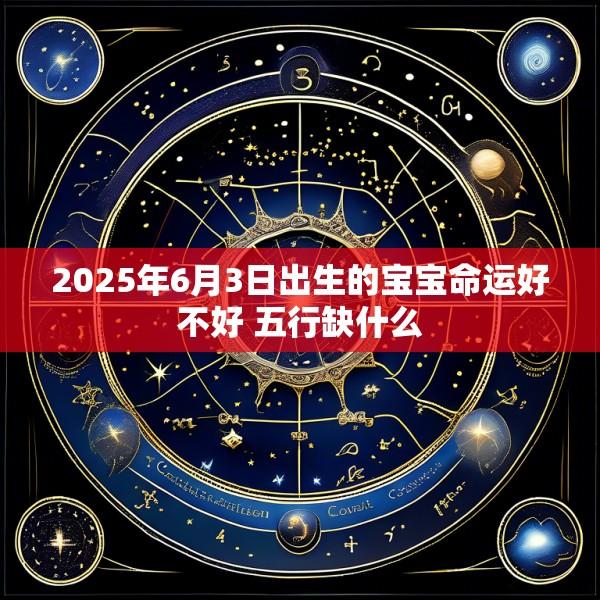 2025年6月3日出生的宝宝命运好不好 五行缺什么