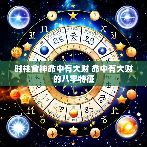 时柱食神命中有大财 命中有大财的八字特征