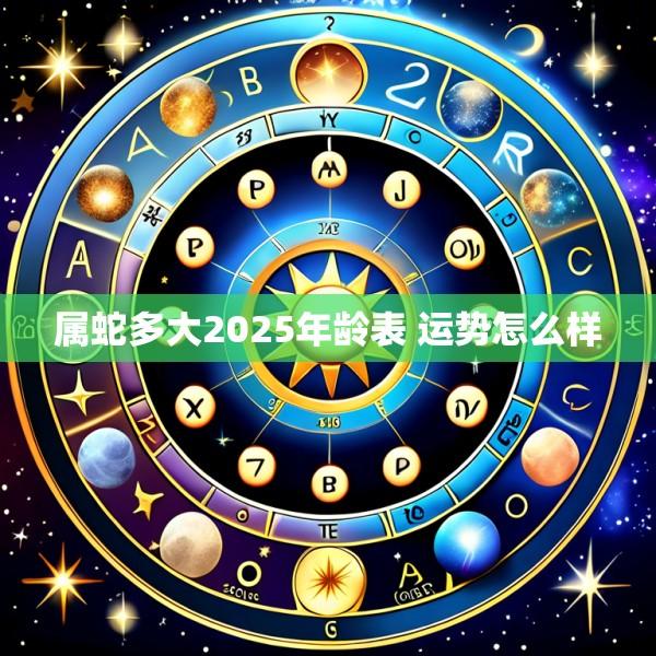 属蛇多大2025年龄表 运势怎么样