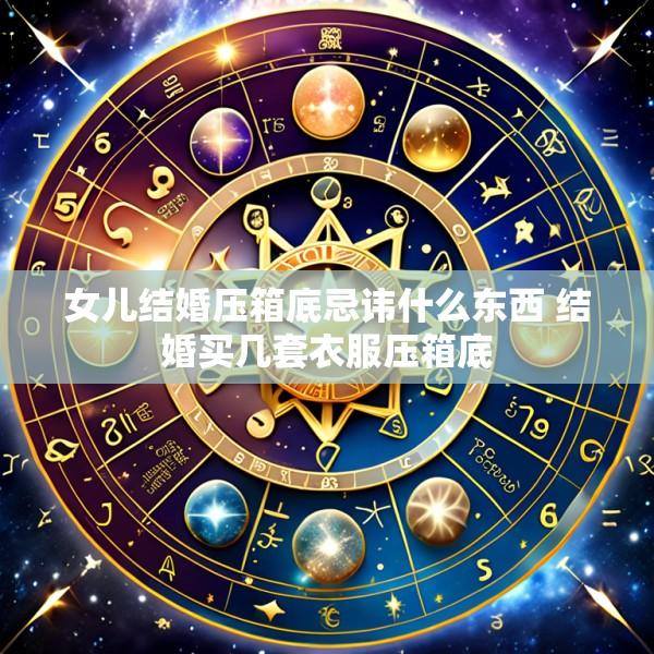 女儿结婚压箱底忌讳什么东西 结婚买几套衣服压箱底