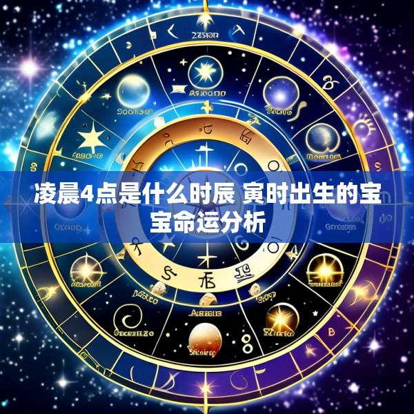 凌晨4点是什么时辰 寅时出生的宝宝命运分析