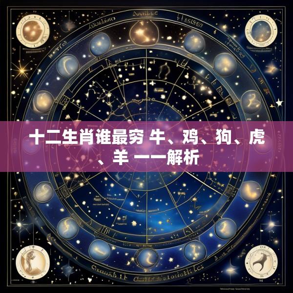 十二生肖谁最穷 牛、鸡、狗、虎、羊 一一解析