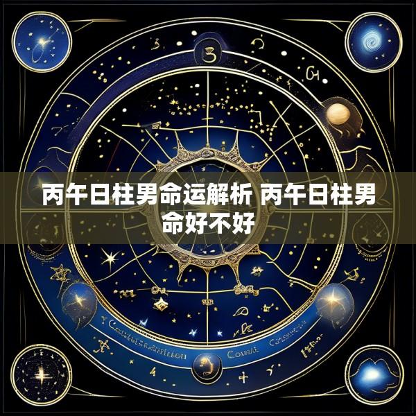 丙午日柱男命运解析 丙午日柱男命好不好