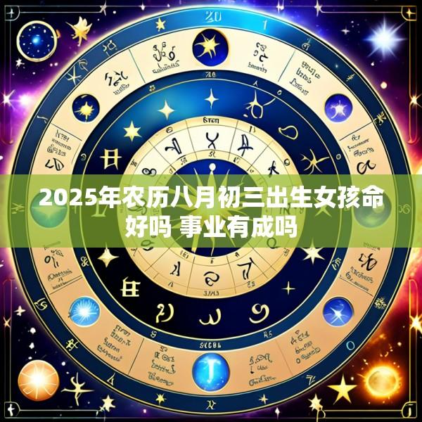 2025年农历八月初三出生女孩命好吗 事业有成吗