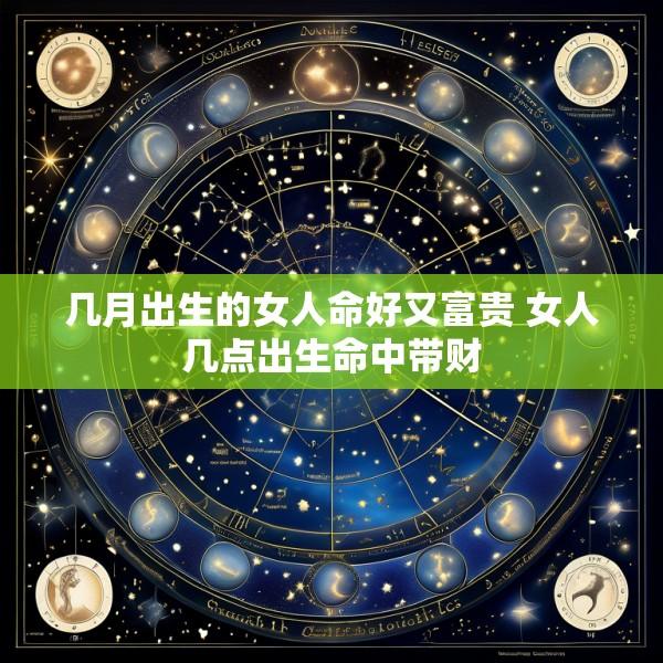 几月出生的女人命好又富贵 女人几点出生命中带财