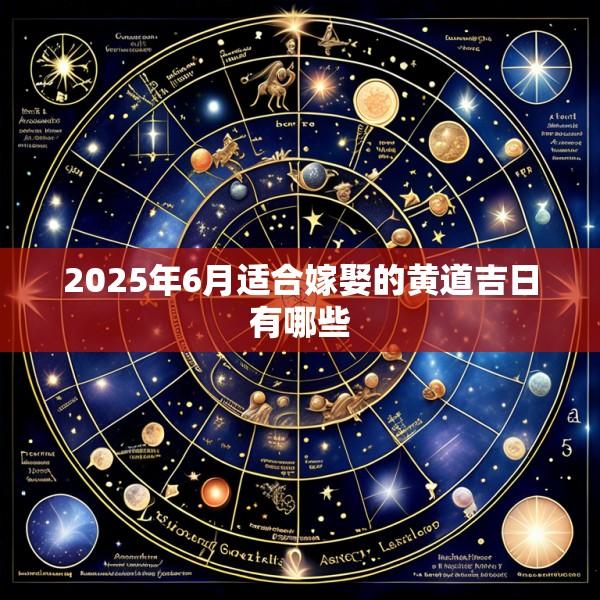 2025年6月适合嫁娶的黄道吉日有哪些