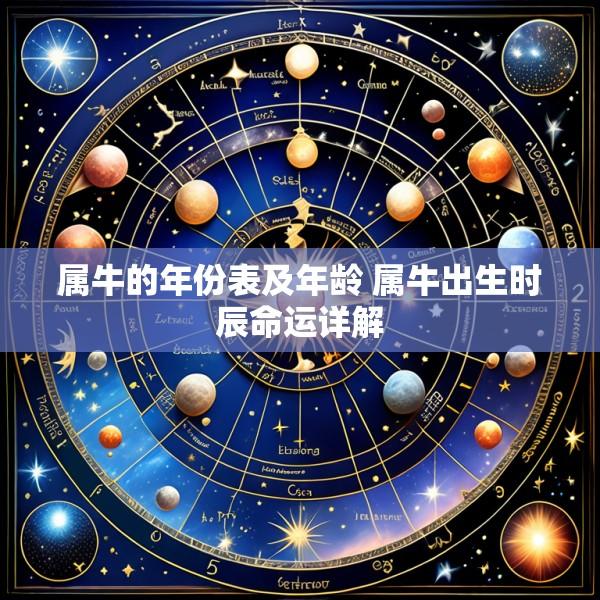属牛的年份表及年龄 属牛出生时辰命运详解