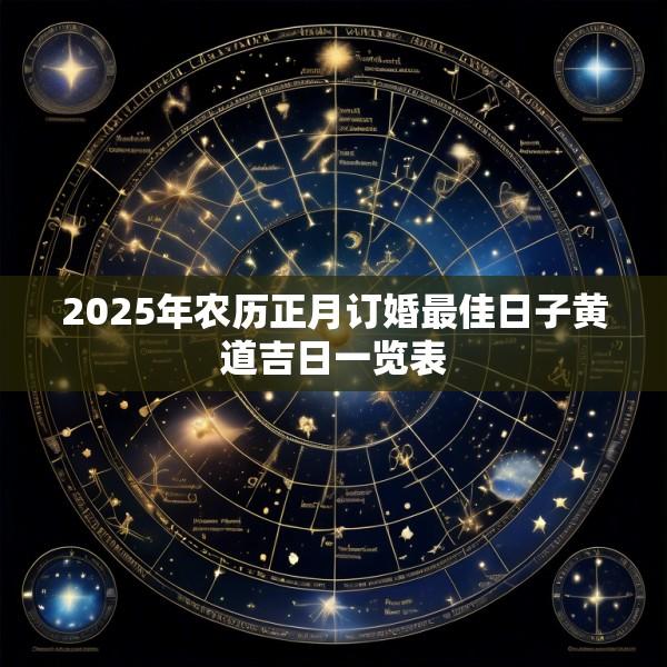 2025年农历正月订婚最佳日子黄道吉日一览表