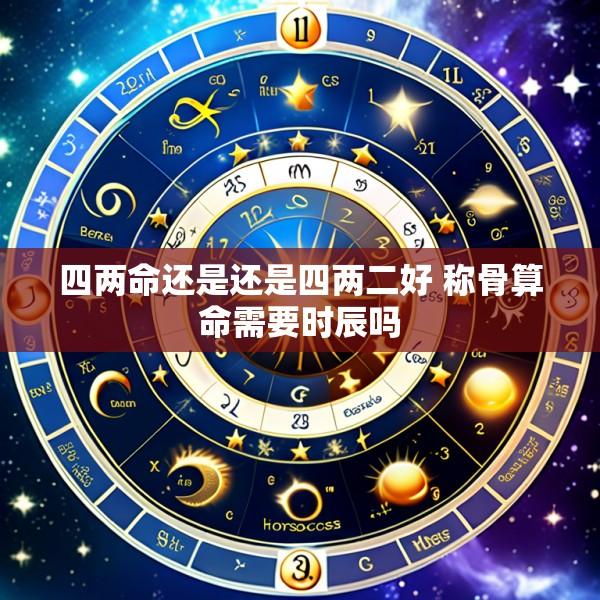 四两命还是还是四两二好 称骨算命需要时辰吗