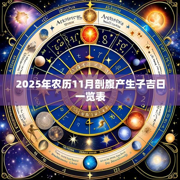 2025年农历11月剖腹产生子吉日一览表