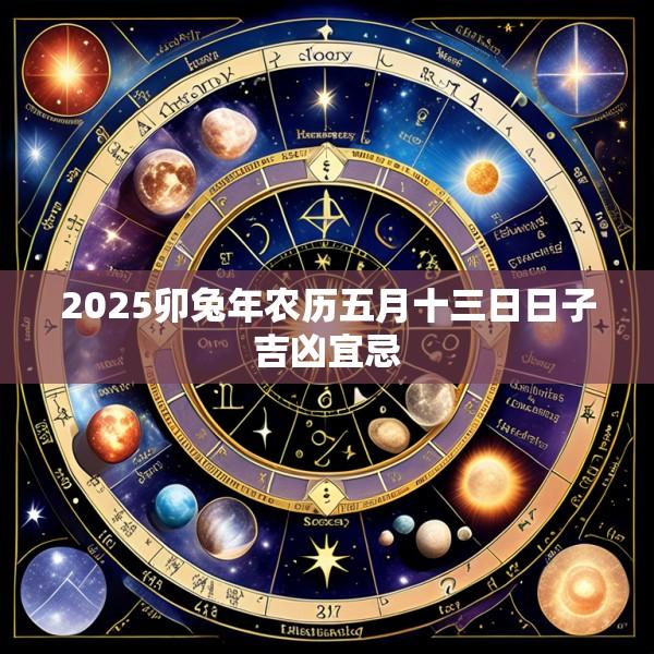 2025卯兔年农历五月十三日日子吉凶宜忌