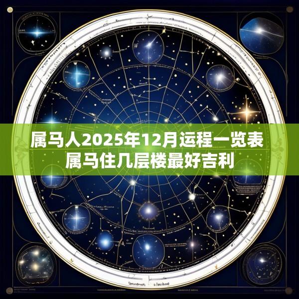 属马人2025年12月运程一览表 属马住几层楼最好吉利