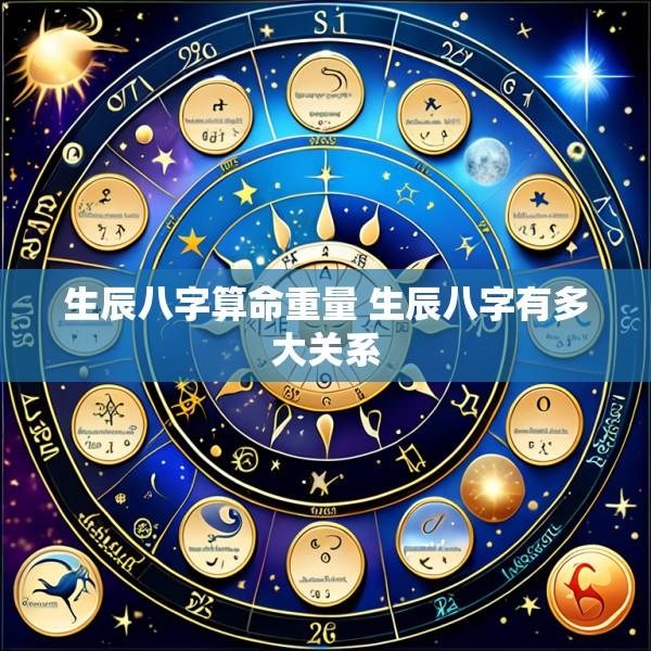 生辰八字算命重量 生辰八字有多大关系