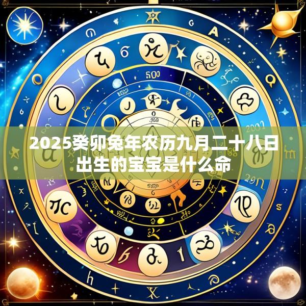 2025癸卯兔年农历九月二十八日出生的宝宝是什么命