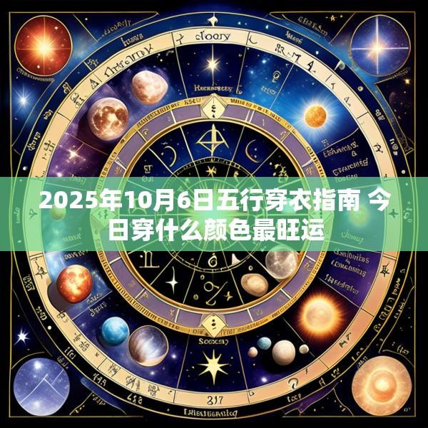 2025年10月6日五行穿衣指南 今日穿什么颜色最旺运