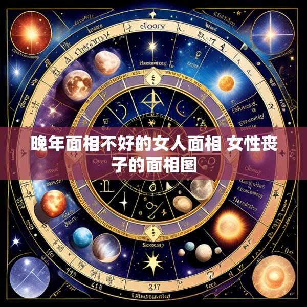 晚年面相不好的女人面相 女性丧子的面相图