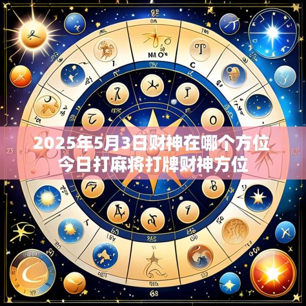 2025年5月3日财神在哪个方位 今日打麻将打牌财神方位
