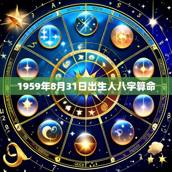 1959年8月31日出生人八字算命