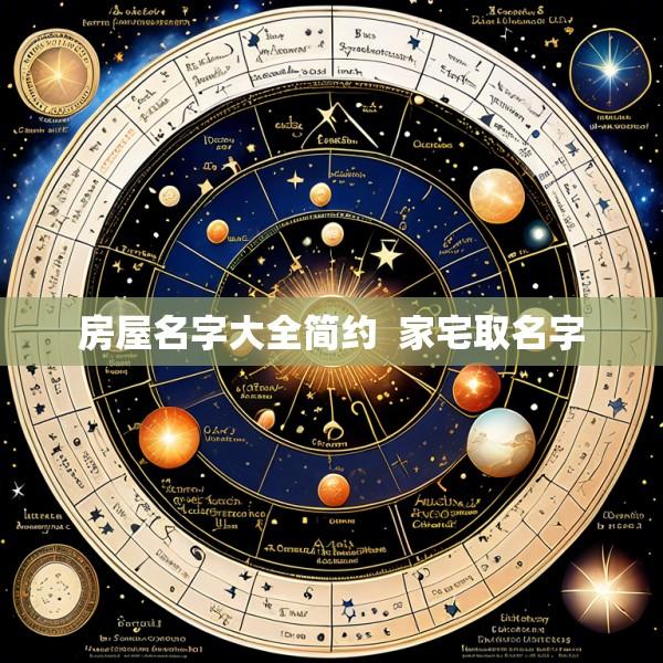 房屋名字大全简约  家宅取名字