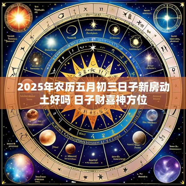 2025年农历五月初三日子新房动土好吗 日子财喜神方位