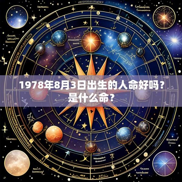 1978年8月3日出生的人命好吗？是什么命？