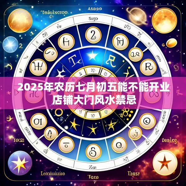 2025年农历七月初五能不能开业 店铺大门风水禁忌